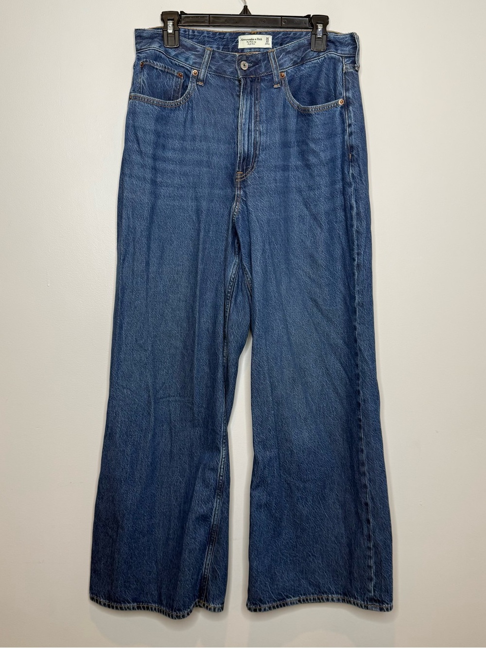 Abercrombie and Fitch The Wide-leg High-rise Jeans Blue Curve Love Size 30 | 10 - Picture 3 of 10